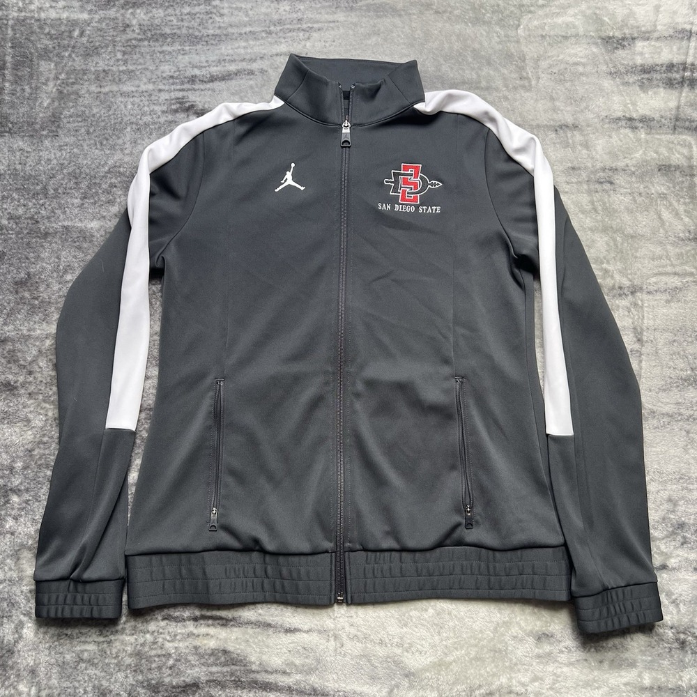 SDSU Aztecs Air Jordan Full-Zip Jacket Basketball Gray White Women's M CN5364